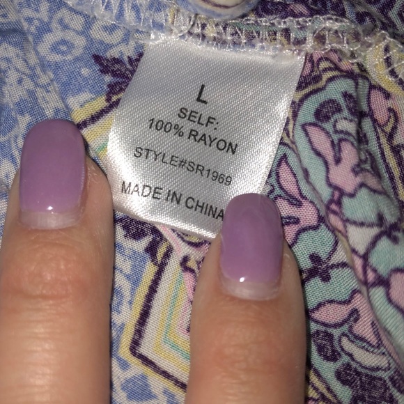 Lilac tribal printed shorts - Picture 4 of 4